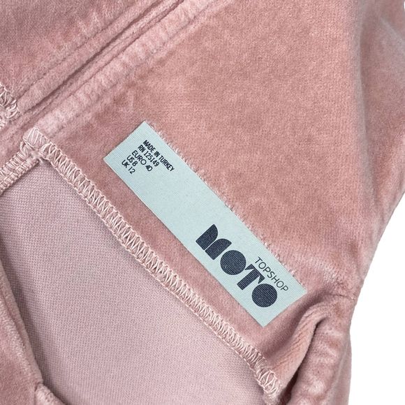 TopShop MOTO Velvet Pinafore Jumper Dress - Size 8 - Picture 7 of 7